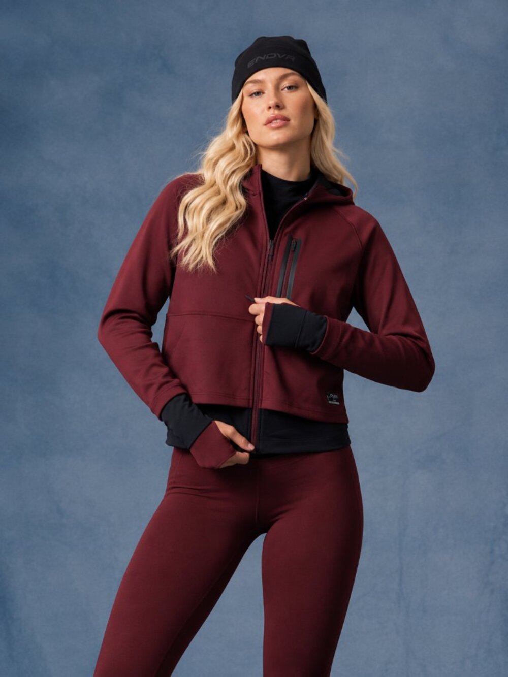 NWT Endeavor DRYFORCE® Double Layer Hoodie Jacket Plum Wine Small